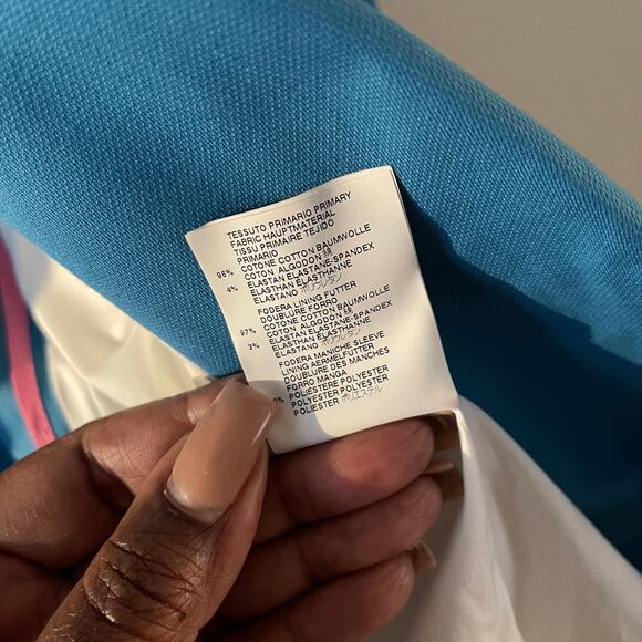 DSQUARED2 Single Button Fitted Blazer Womens 8 Blue Feminine Trendy Casual Chic - Picture 8 of 11